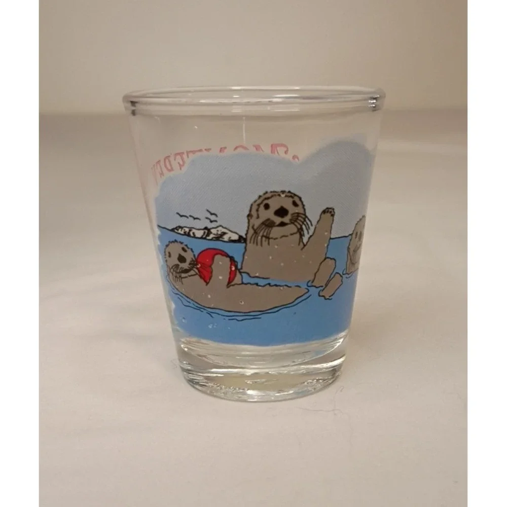 Monterey California Shot Glass Made‎ in Taiwan Souvenir Seals Sea Lions